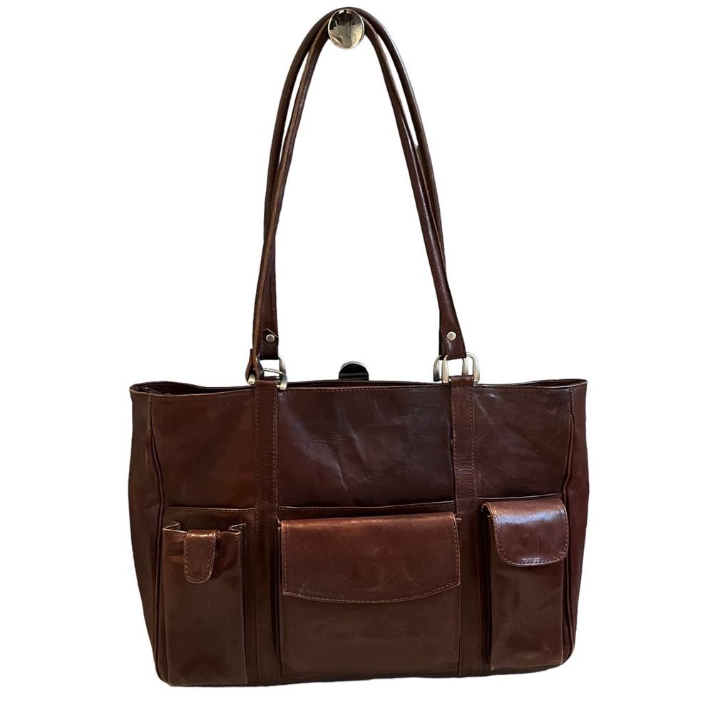 Vintage Leaders in Leather Tote Bag